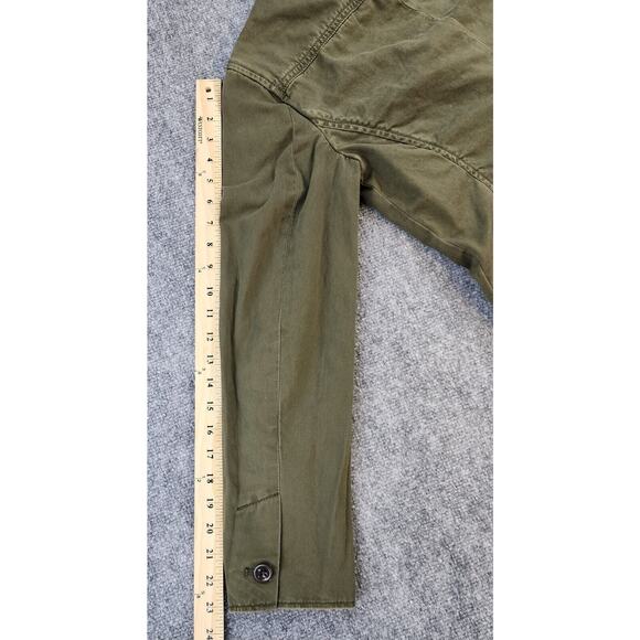 Eddie Bauer Jacket Womens 4 Green Legend Wash Two Button Lightweight Casual Work - Picture 6 of 14